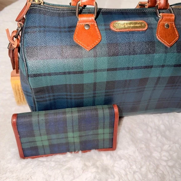 Ralph Lauren Tartan Plaid Boston bag set - Picture 5 of 16